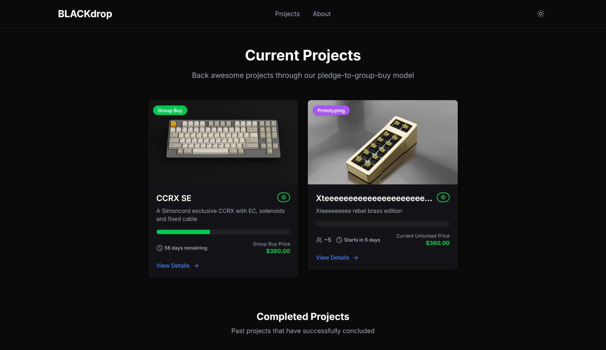 BLACKdrop screenshot
