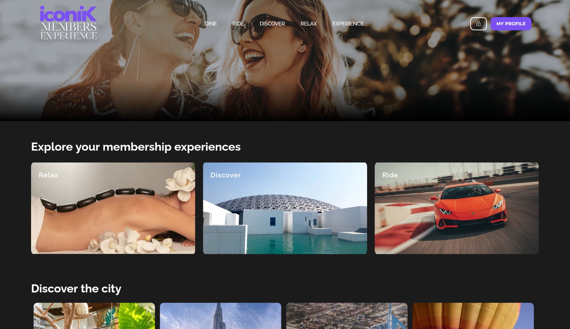 iconiK Members Experience Portal screenshot